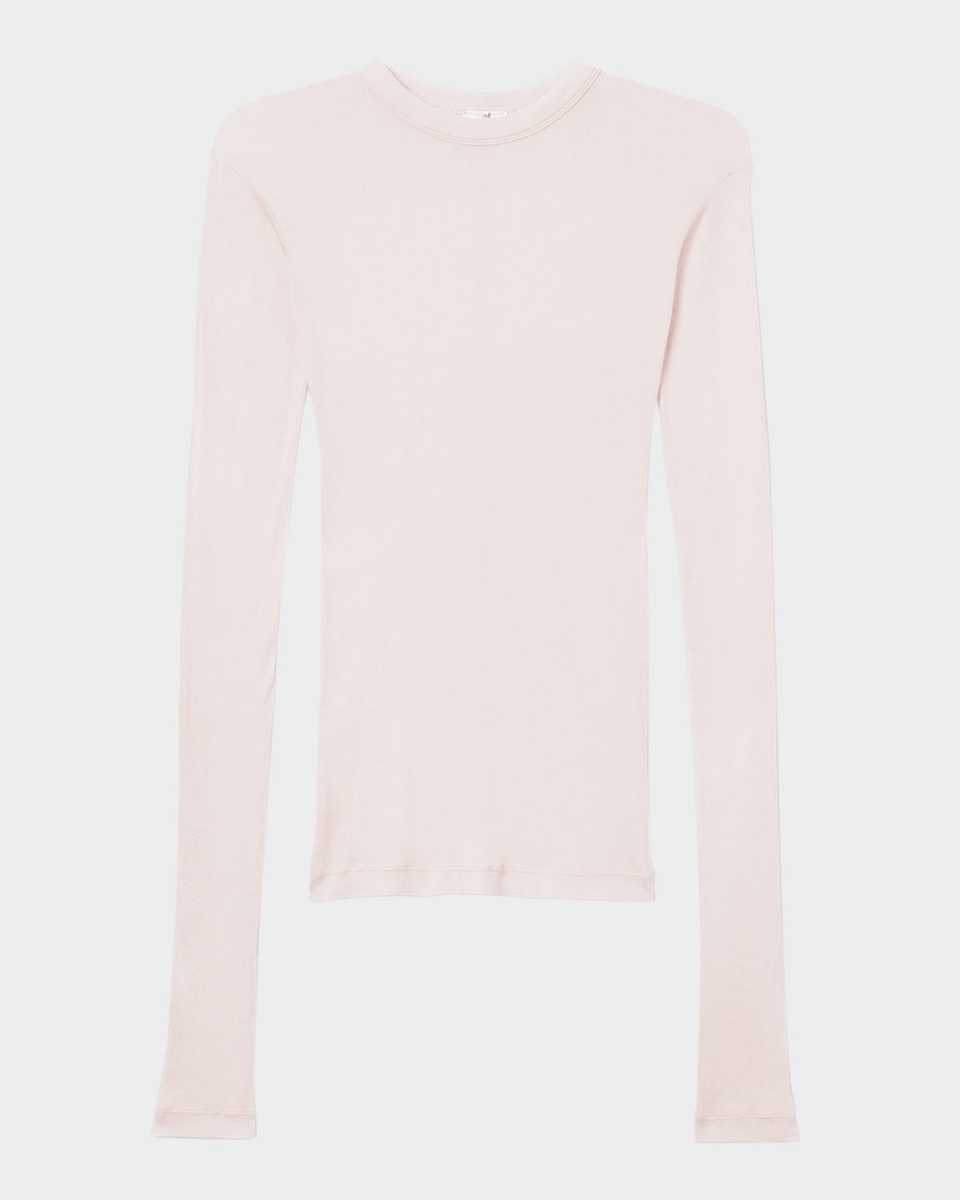 Sheer Organic Cotton Long-Sleeve Top